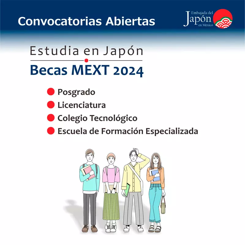 Imagen de Becas para mexicanos de posgrado del Gobierno de Japón - Monbukagakusho, 2024